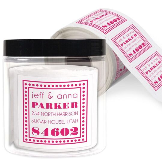 Dotted Frame Square Address Labels